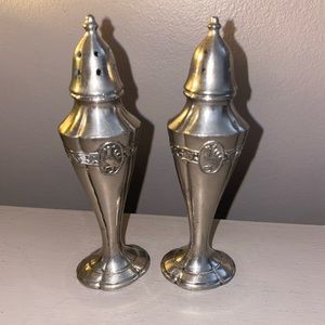 Antique C S Co. Metal Salt & Pepper Shaker Silverplate or Electroplated?